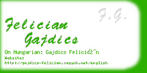 felician gajdics business card